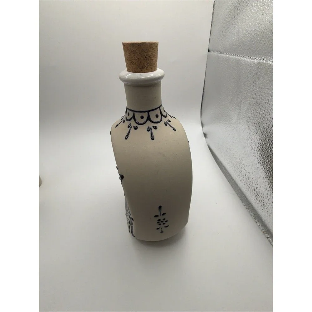 NOVICA Artisan Handblown Ceramic Tequila Decanter And Shot Glasses Skull Design
